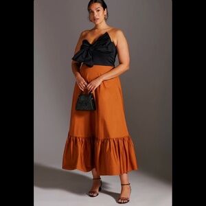 Anthropologie Hutch Bow Dress - Brown - Size 22W